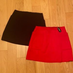 A-line High Waist Skirt with Large Side Pockets